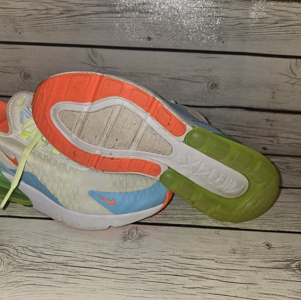 Nike Air Max 270 Blue Gaze Barely Volt CJ9940-400 Youth Size 6.5